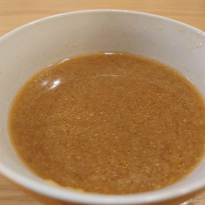 つけ麺　味噌スープ